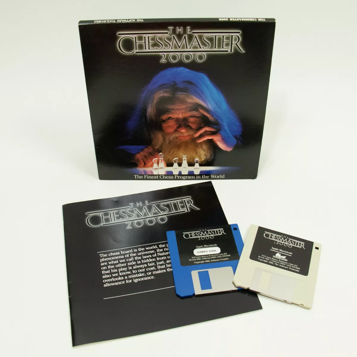 Vintage 1986 CHESSMASTER 2000 Software Country Toolworks Apple II video game