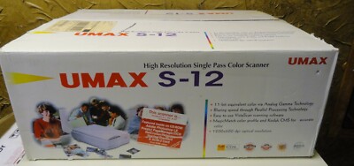 UMAX S-12 High Resolution Single Pass Color Scanner NEW