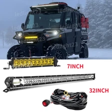 FIT 2005-2008 Polaris Ranger 500 700 32"Inch LED LIGHT BAR +7" light bar + Wire