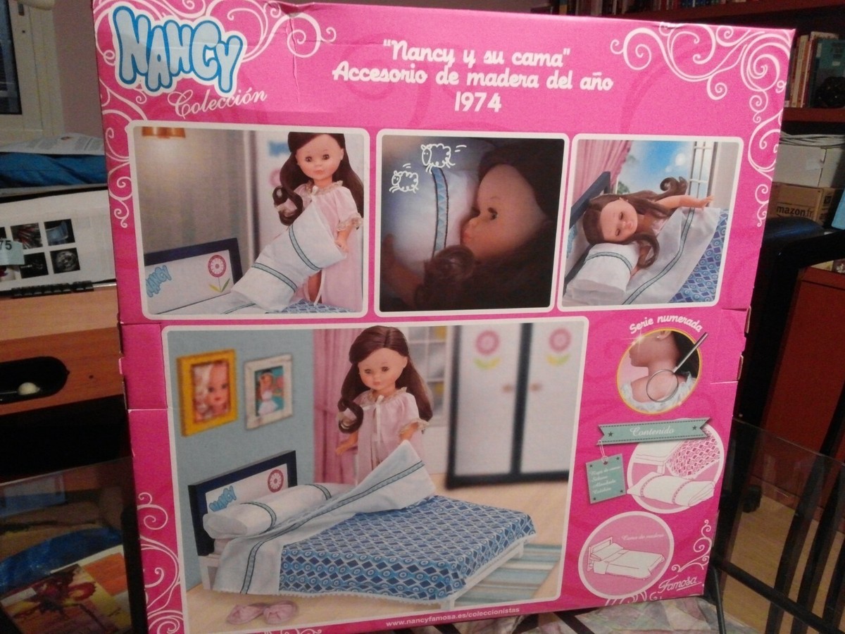 MUÑECA NANCY SALTO DE CAMA, Y SU CAMA, ACCESORIO MADERA 1974