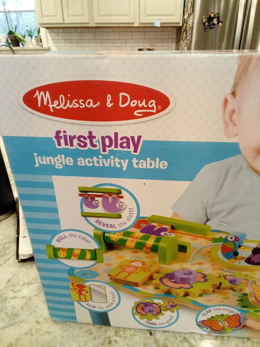 Melissa & Doug First Play Children?s Jungle Wooden Activity Table for  Toddlers