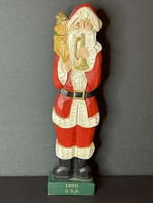 Vintage Wooden Santa Playing Trumpet 15.5" 1925 Mercuries Grandeur Noel USA 1994