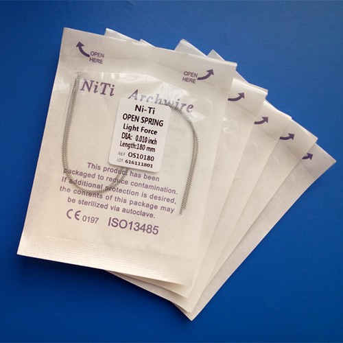 10 paquetes de muelles helicoidales abiertos para ortodoncia dental aleación NiTi 0,010*180 mm fuerza ligera - Imagen 5 de 7