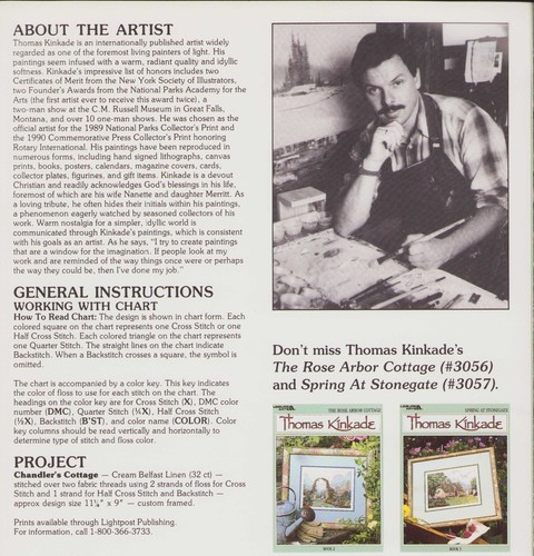 Cross Stitch Spring at Stonegate Book 3 Thomas Kinkade OOP VTG Pattern - Picture 3 of 3