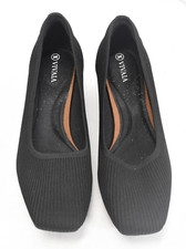 Vivaia Black Melody Pro Square Toe Chunky 2" Heel Pumps Womens Size 10