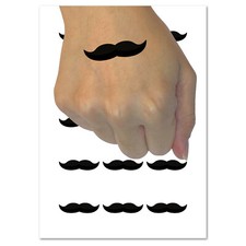 Mustache Solid Temporary Tattoo Water Resistant Fake Body Art Set