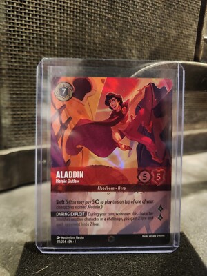 Disney Lorcana Enchanted Foil Aladdin Heroic Outlaw #211/204 | eBay