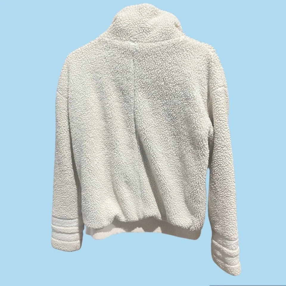 Chaqueta Sherpa Athleta Willow Fleece Crema Talla Mediana Foto 3 de 4