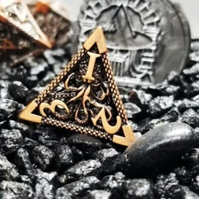 Sage's Cthulhu Shugnahothh Bronze Hollow Metal Polyhedral Dice Set