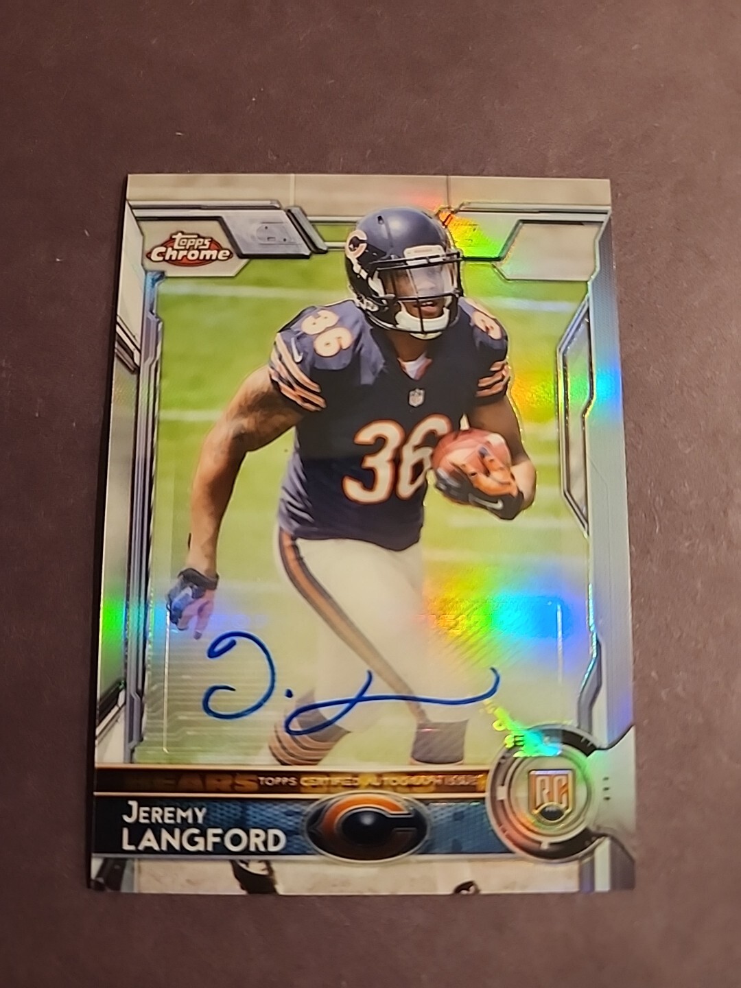 Jeremy Langford Topps Chrome #142 Autograph-Refractor