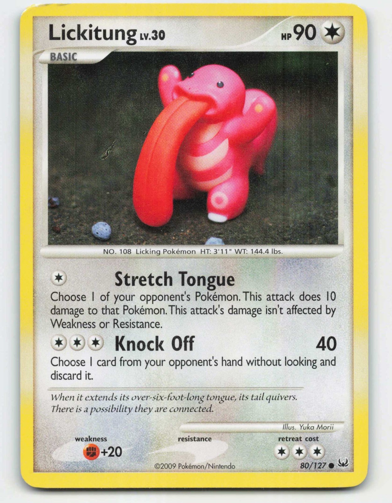 2009 Pokemon, Platinum, #80/127 Lickitung, Common