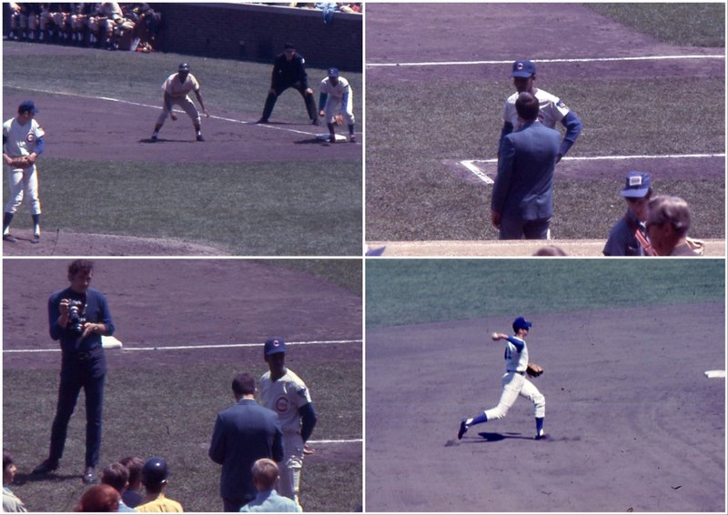 Lot of 4 1969 Chicago Cubs vs. San Diego Padres 35mm Slides 3-Banks Kessinger