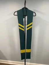 GREEN STOLE WITH GOLD ACCENTS