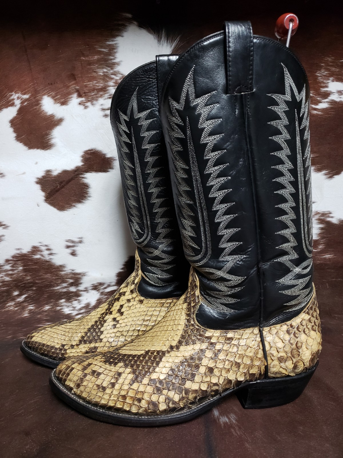 Cowtown Vintage Large Scale Natural Python Wester… - image 7