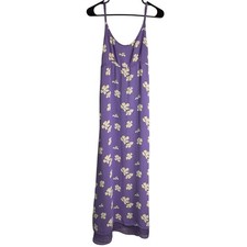 American Eagle Dress Women's Size 12 Purple Floral Maxi Boho Cottagecore