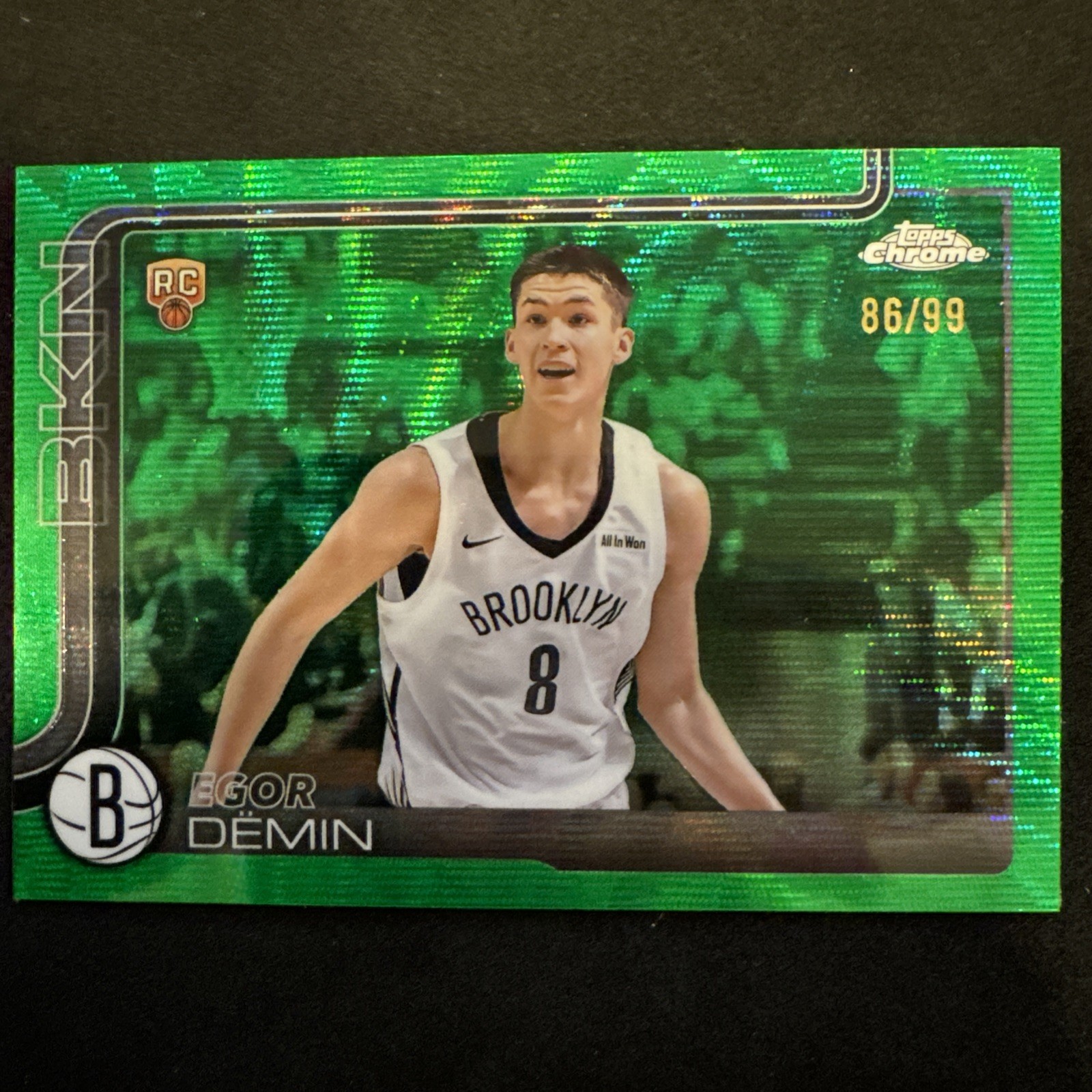 2025-26 Topps Chrome Green Wave /99 Egor Demin #258