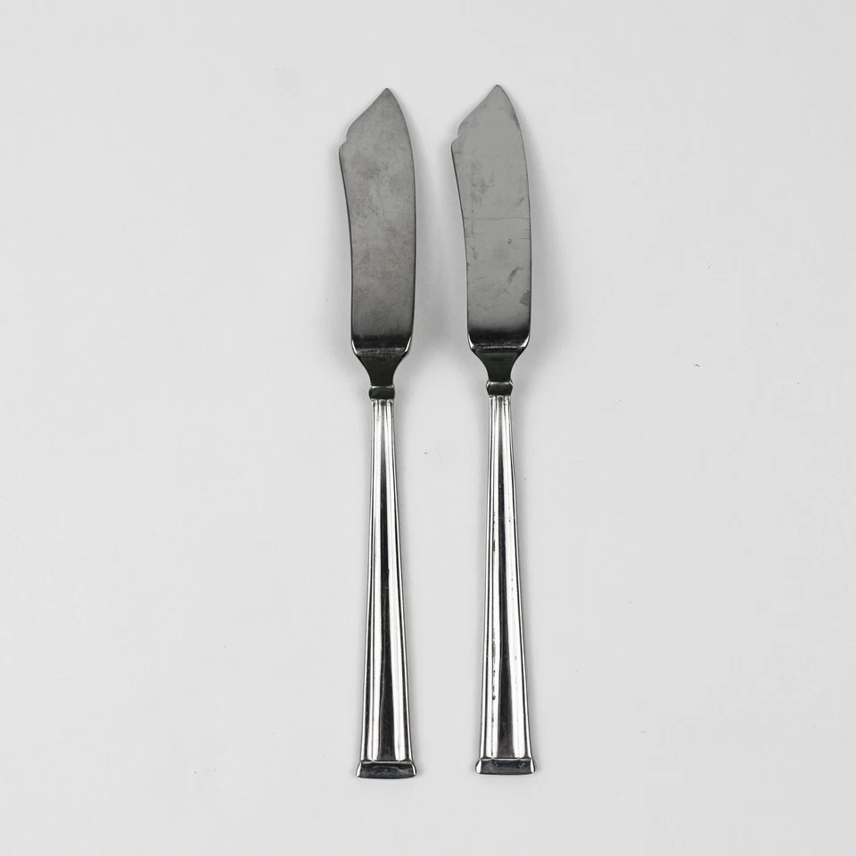 Lote de 2 cuchillos de mantequilla maestros con mango de cubiertos Lenox Lanford (ino inoxidable) Foto 2 de 4