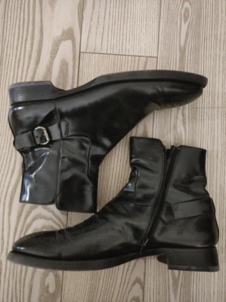 Men Marsell Boots Black Leather 42