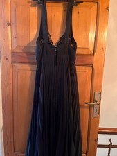 Sottoveste Lunga Vintage Anni '90 Nera Plissettata Taglia 44 Ottime condizioni