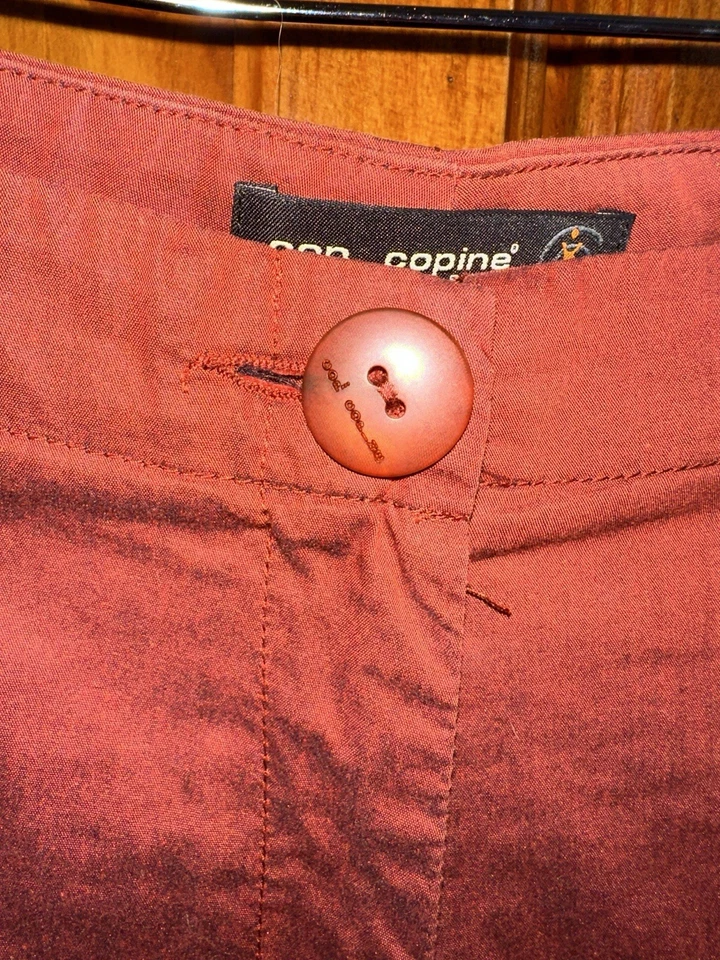 Pantalones Copine Vintage Años 90 Y2K Pierna Ancha Pantalón Recortado Informal Para Mujer 40 L Foto 3 de 4