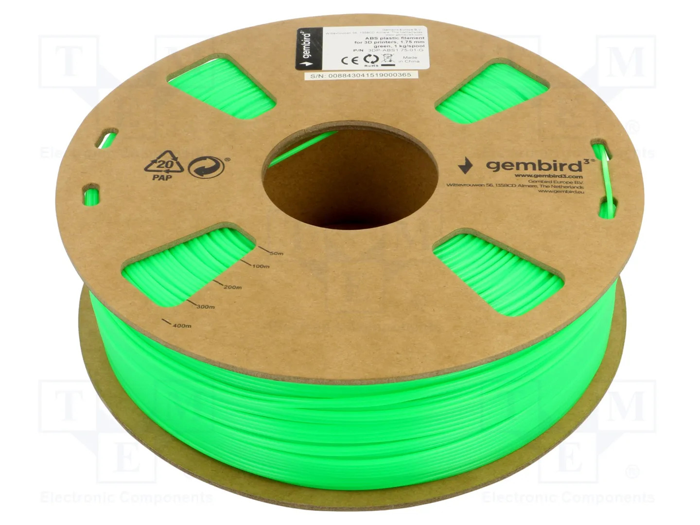 Gembird Vert - 1 Kg - 400 M - Filament Abs (3D) - Image 2