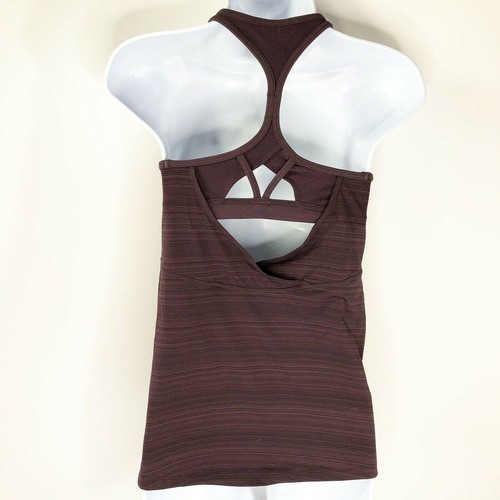 Athleta Racer Back tank top XXS Purple built-in padded bra - Picture 5 of 7