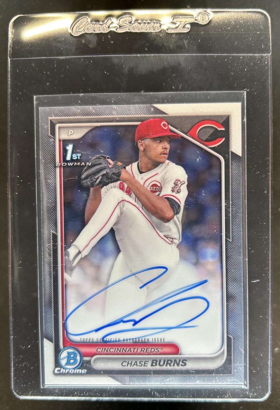 2024 Bowman Draft Chase Burns Chrome Auto 1st Prospect #CPA-CB Reds