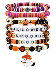 Halloween Bracelets,7 Pack Stackable Bracelets,Halloween Party Favors Halloween
