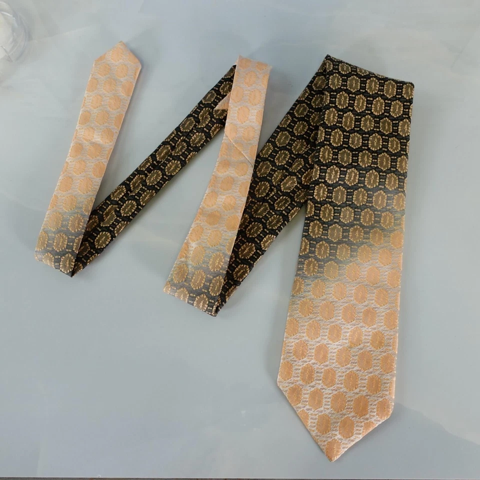 Corbata para el cuello para hombre crema ombre negro tejido cachemira traje informal adulto EMILIO FERRARA Foto 3 de 4