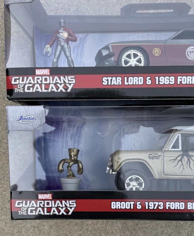 Jada Marvel Guardians of the Galaxy Groot & Star Lord Ford Bronco & Mustang Set - Image 2 of 3