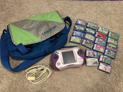 Leapster 2 LeapFrog Learning Gaming System LOT & Case & 20 Games TESTED Disney