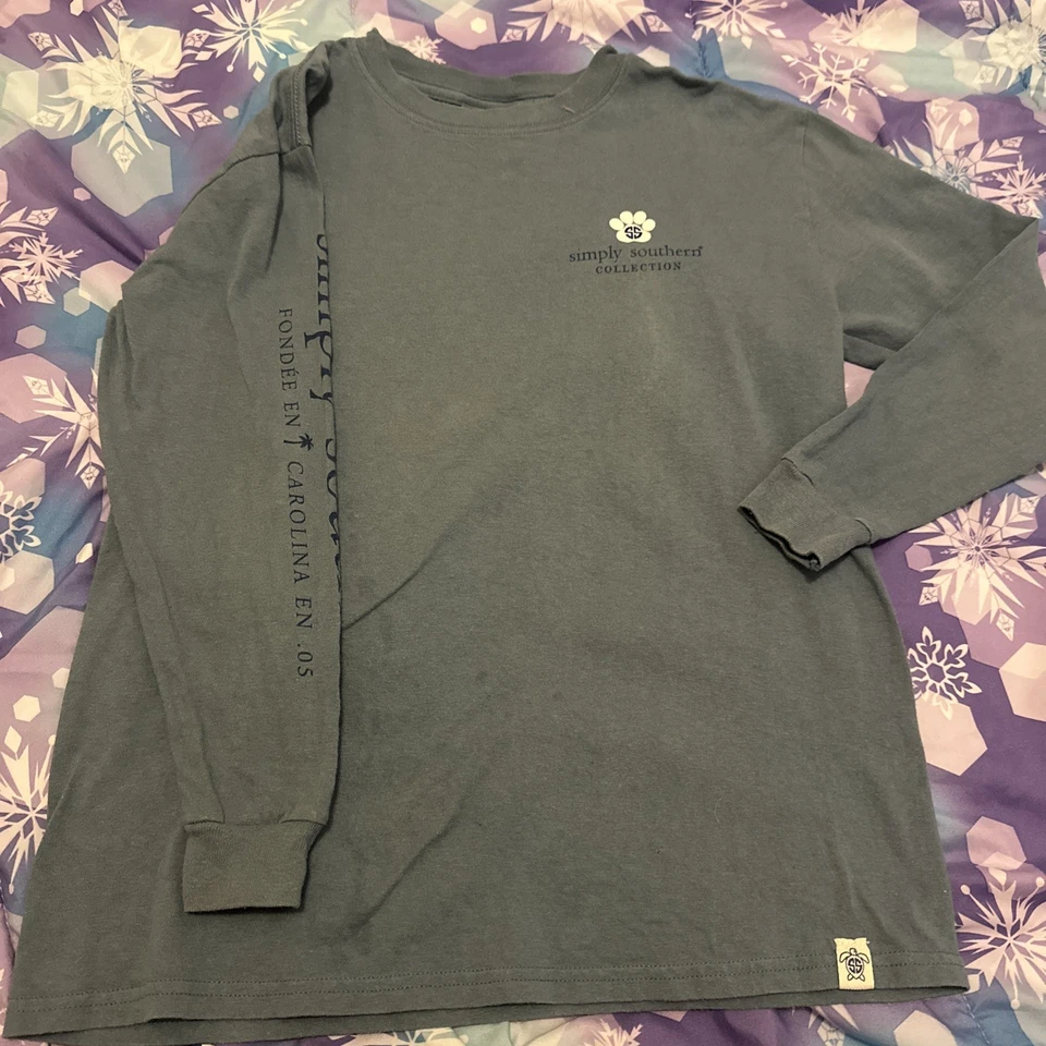 Simply Southern Shirt Girls Medium Long Sleeve Kid Youth My Dog Said No - Image 4 of 4