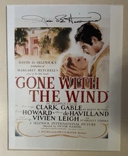 Olivia De Havilland Gone With The Wind Signed COA