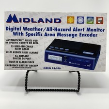 Midland 74-200 NOAA Digital All Weather RadioClock Hazard Alert Monitor Receiver