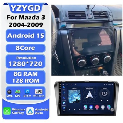 Android Auto For Mazda 3 2004-2009 Multimedia Players Video GPS Navigation Radio