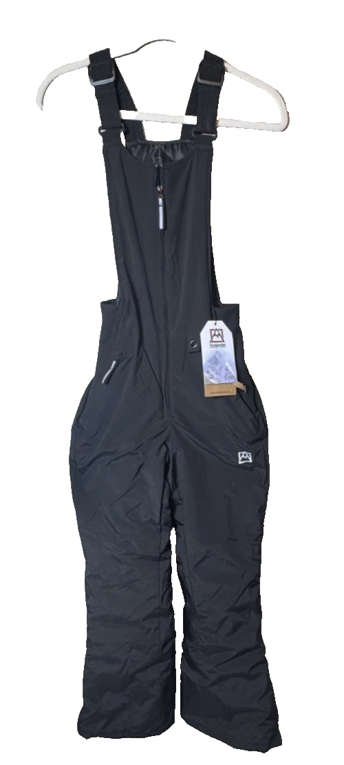 Avalanche Outdoor Supply Co Girls L 12-14 Ski Bib Pant Black Waterproof NWT