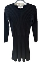 Loft Women’s A-Line Black Sweater Dress - Small