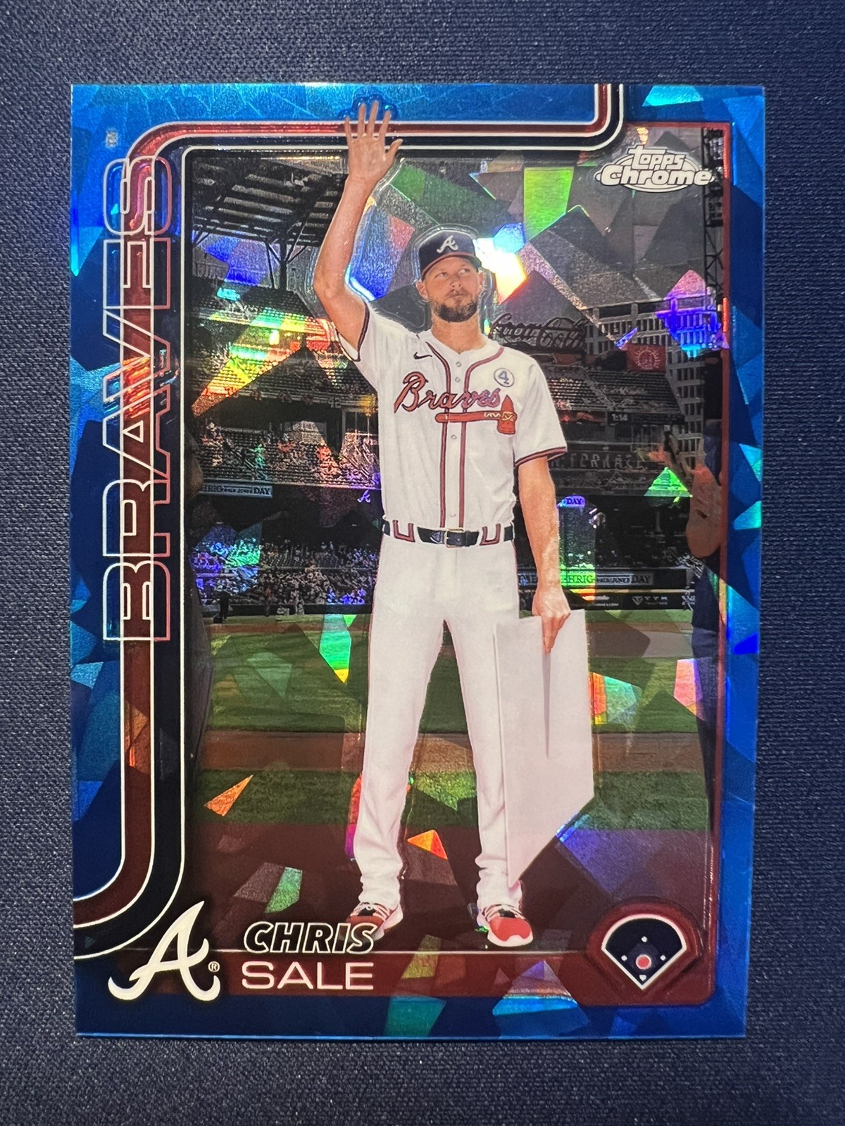 2025 Topps Chrome Sapphire Edition Chris Sale Image Variation SP #182 Braves