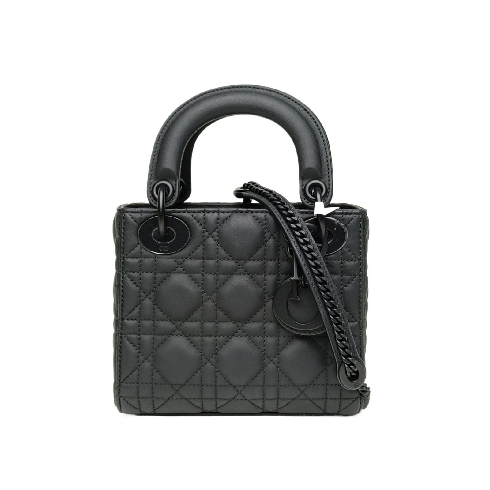 DIOR Lady Three-compartment Bag Black Calfskin P206537904