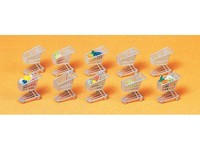Preiser 17224 Einkaufswagen 10 StüCk Mit Ware Unbemalt Bausatz H0 Neu