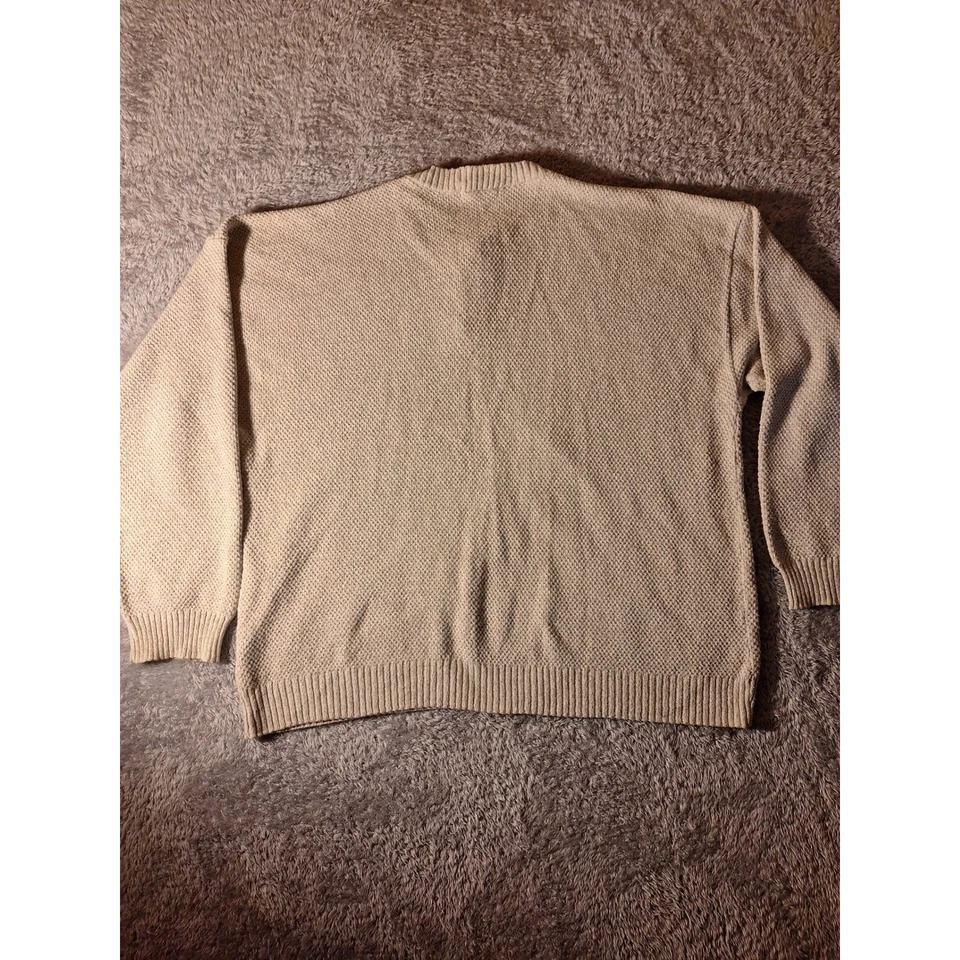 Cherokee Men's athleisure Tan grandpacore Button Neck Long Sleeve Sweater 2XL - Image 4 of 4