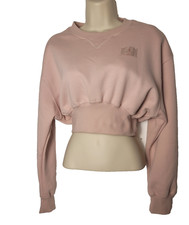 Nike Air Jordan Flight Fleece Oversized Crooped Sweatshirt Pink Women's Size S