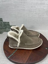 L.L.Bean Slipper Womens 7 M Mountain Dark Cement Suede Boot Moc Water Resistant