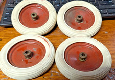 A.C. GILBERT ERECTOR SET TWENTIES WHITE TRUCK SET OF 4 wheels and TIRES