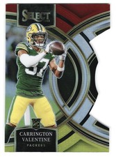 2023 Panini Select Carrington Valentine Rookie Red Yellow Packers #118