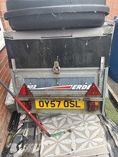 Erde Trailer 102 with Wood Panels and Roof Box Used Condition