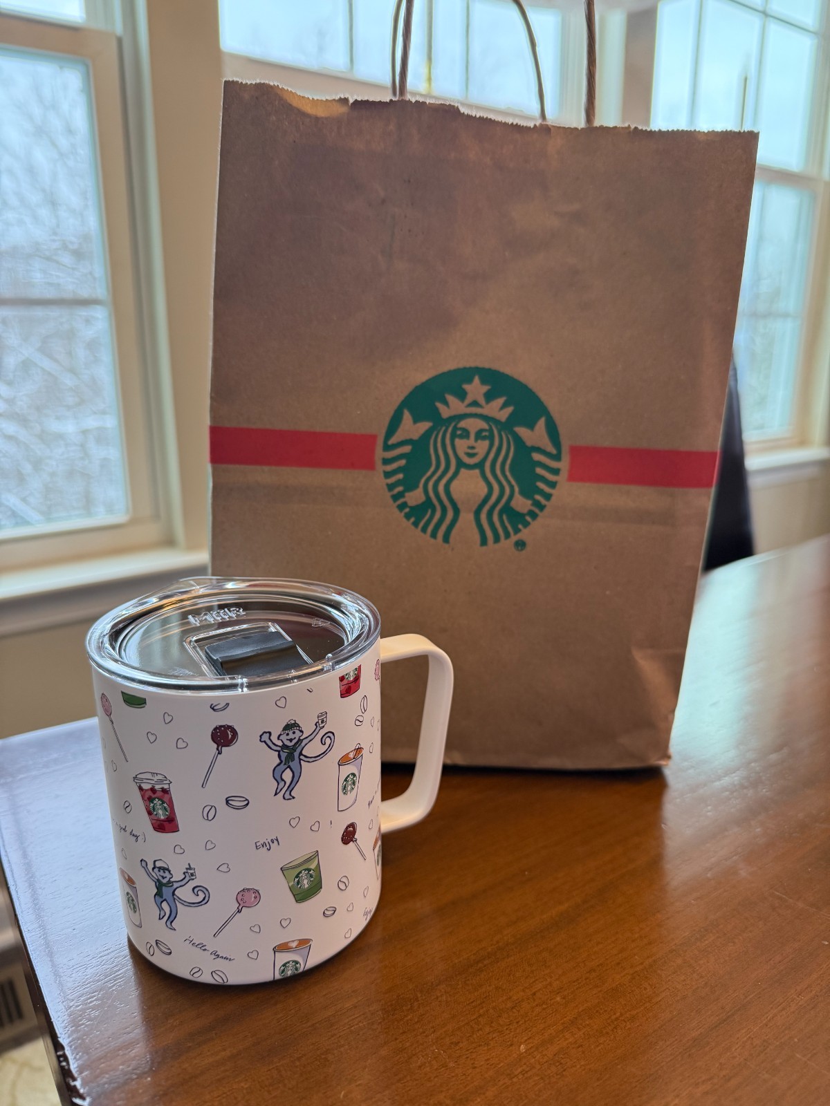 2025 Starbucks X Roller Rabbit 12oz Stainless Steel Mug Tumbler Holiday ...