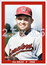 Jim Miles - 1968 Washington Senators - choose a style - colorized print