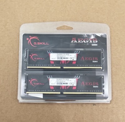G.SKILL Aegis 16GB(8Gx2) DDR4-2400 Desktop RAM F4-2400C17D New Opened