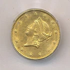 1849 TYPE 1 LIBERTY HEAD $1 ONE DOLLAR GOLD COIN WITH L